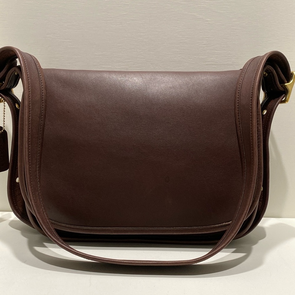 Coach Brown Leather Crossbody Saddle Bag